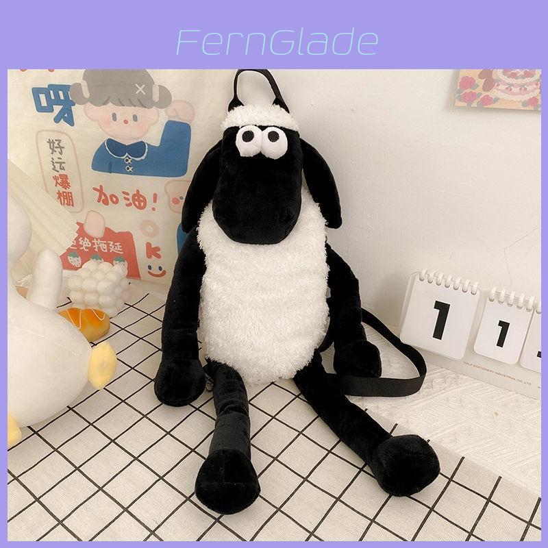 Cute Sheep Plush Backpack For Daily Use