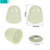Set of 4 Toilet Bolt Covers with Glow in the Dark Night Light Plastic Push-on Screw for Toilet Bowl Hardware in Bathrooms