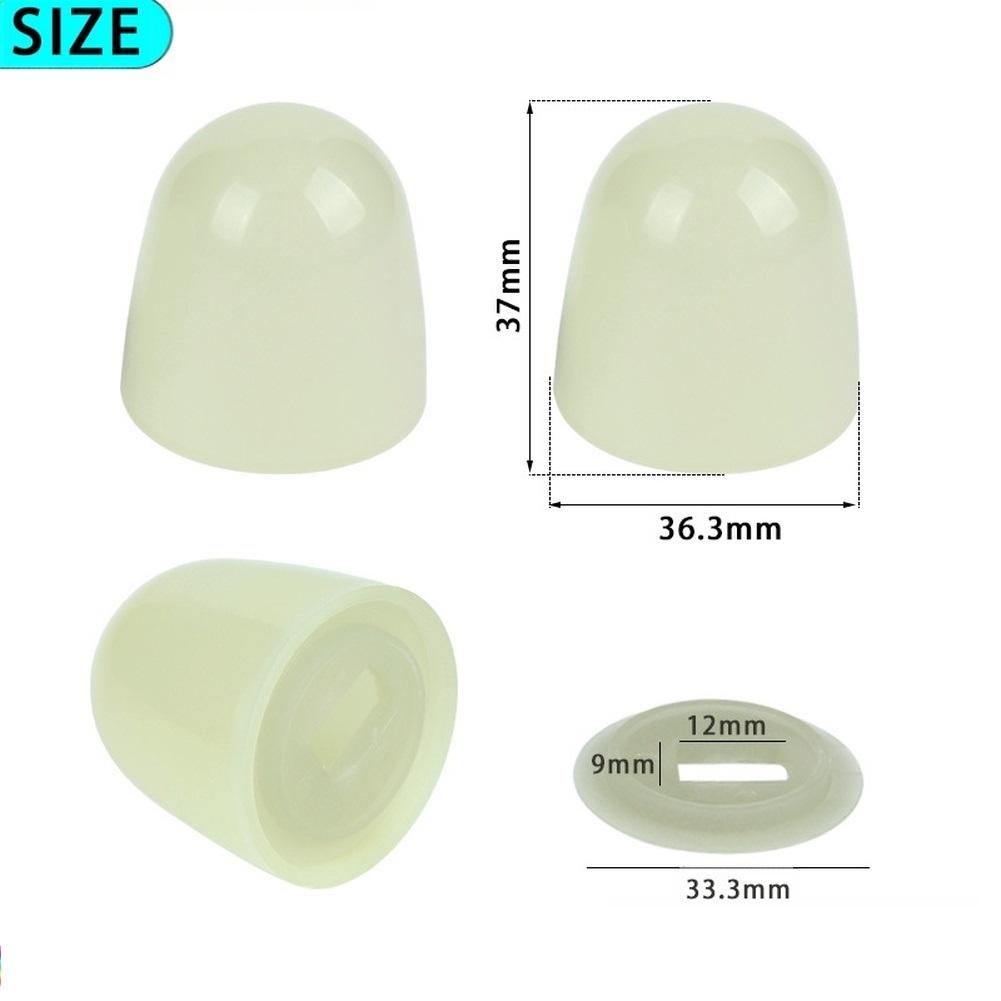 Set of 4 Toilet Bolt Covers with Glow in the Dark Night Light Plastic Push-on Screw for Toilet Bowl Hardware in Bathrooms