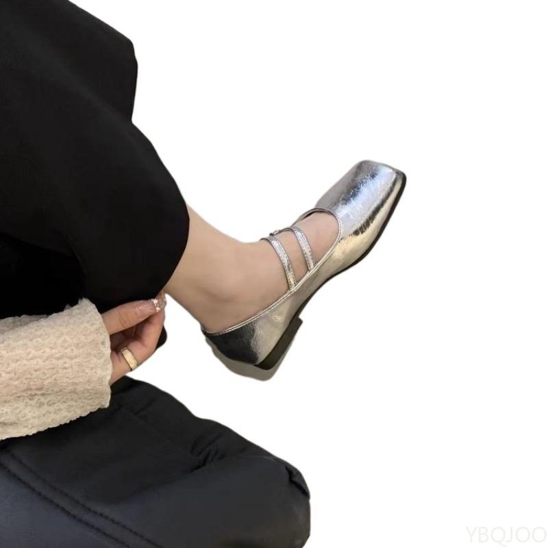 Elegant and Fashionable Retro Women's Shoes 2026 New Square Toe Comfortable Casual Versatile Spring Summer women Flat Shoes