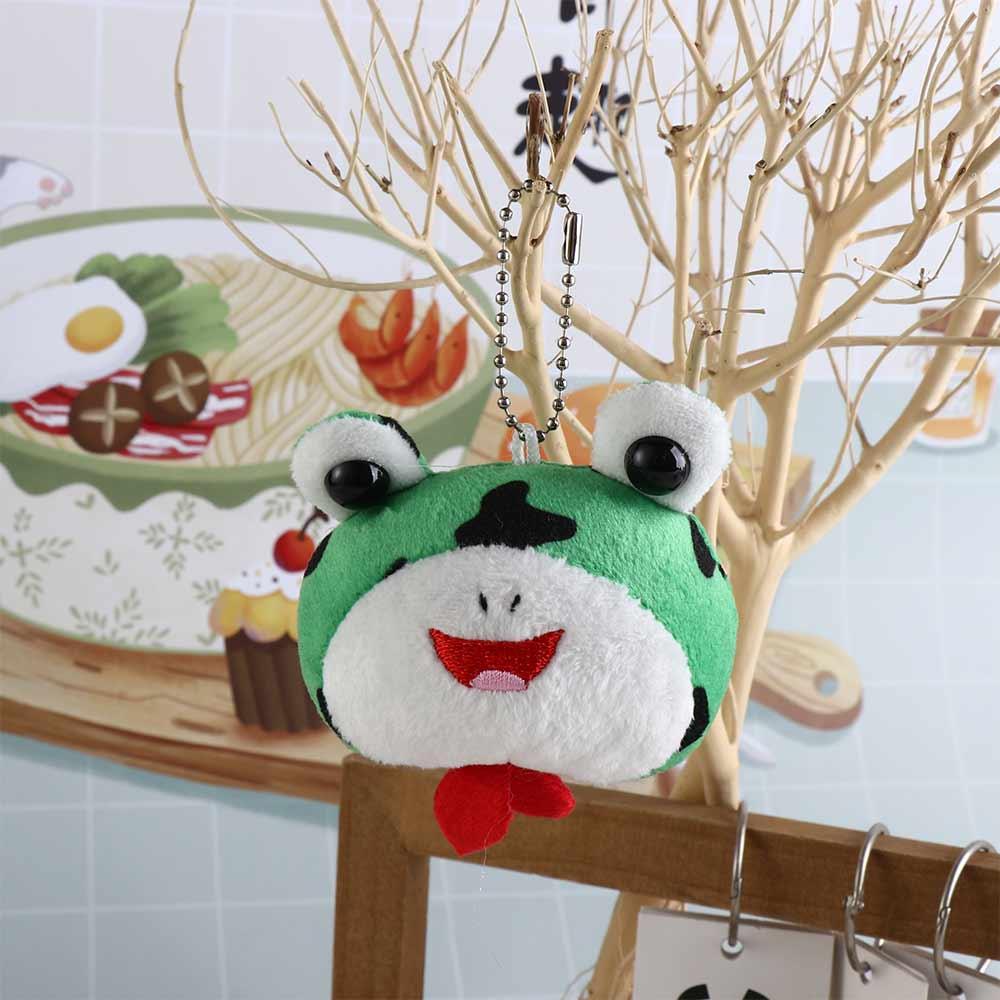 Stuffed Doll Red Scarf Frog Plush Pendant Cartoon Frog Frog Plush Keyring   School Bag Pendant