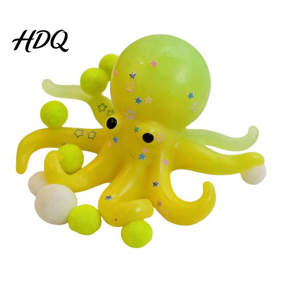 3D Octopus Toy Mini Squeeze Anxiety Stress Relief Relaxation Hand Soft Stretchy Sea Animal Sensory Party Favors Ball