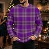 Men's Casual Loose Fit Neck Long Sleeve Top with Christmas Print, Winter Base Layer