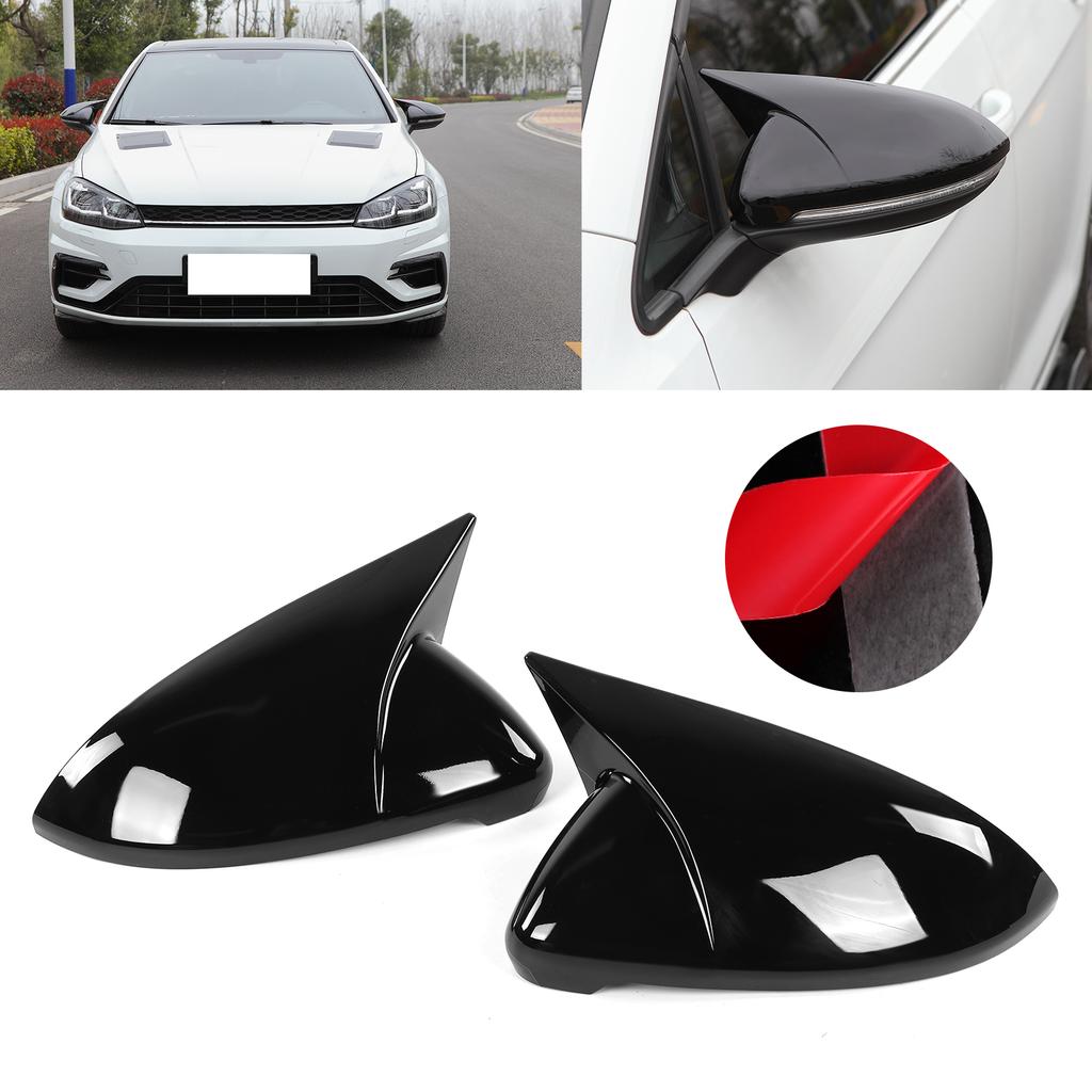 Pair of Rear Side Mirror Cover   Housing   Fit for MK7 MK7.5 R 20132020(Gloss Black )