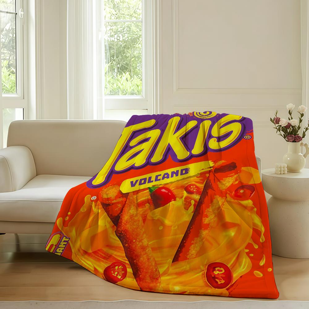 

Fashion print T-Takis Blanket For Sofa Office Bed Plane Travel Sleep Read Relax Camping Soft And Warm 30x40in