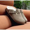 Design Women Slippers Fur Flats Short Plush Mules Shoes Women Buckle Soft Sole Cotton Shoes Suede Home Warm Slippers