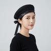 Tie JK Beret Cap Bowknot Painter Hat Casual Octagonal Cap  Ladies
