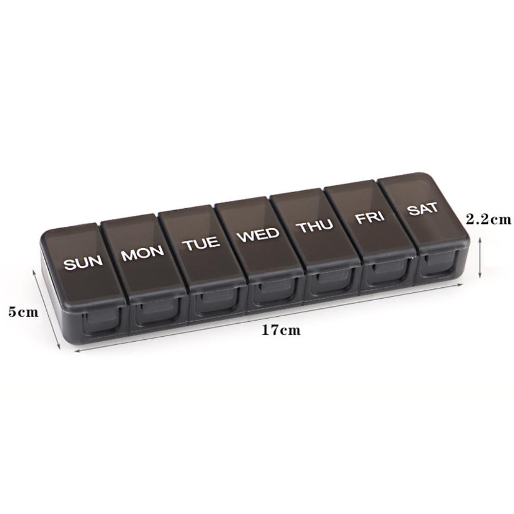 New Portable Premium Weekly Pill Cases 7 Day 7 Grids Pill Organizer Storage Box Container Travel for Medicine Vitamins Fish Oils