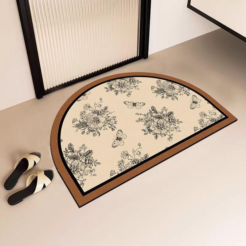 Diatom mud bathroom water absorption premium bathroom semi-circular foot pad leave-in dirt-resistant carpet