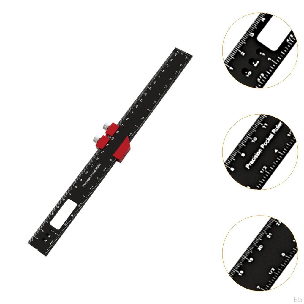 Precision Woodworking Measuring Tool Set with Stop Slide Feature