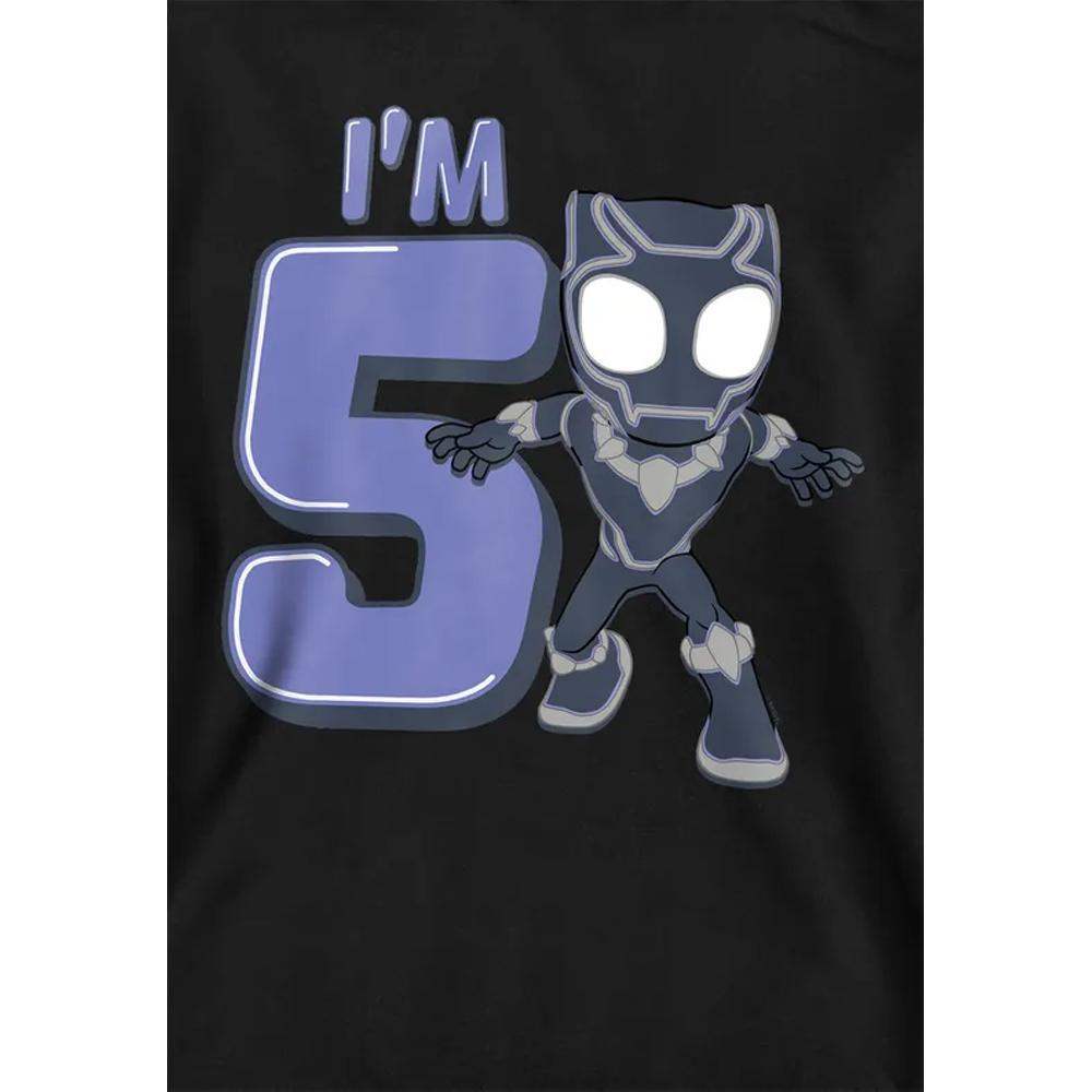Black Panther Childrens/Kids Cute 5th Birthday Hoodie