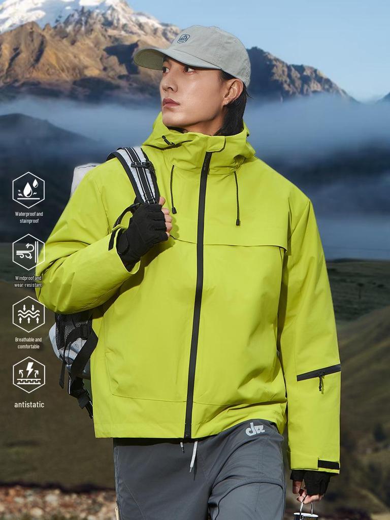 Autumn Windproof Waterproof Three-in-One Outdoor Workwear Jacket - Customizable with Logo