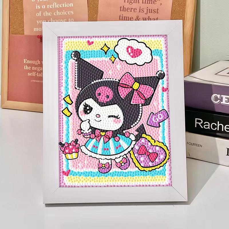Kit de Peinture Diamant 5D Sanrio Encadré – Jouet Éducatif pour Enfants