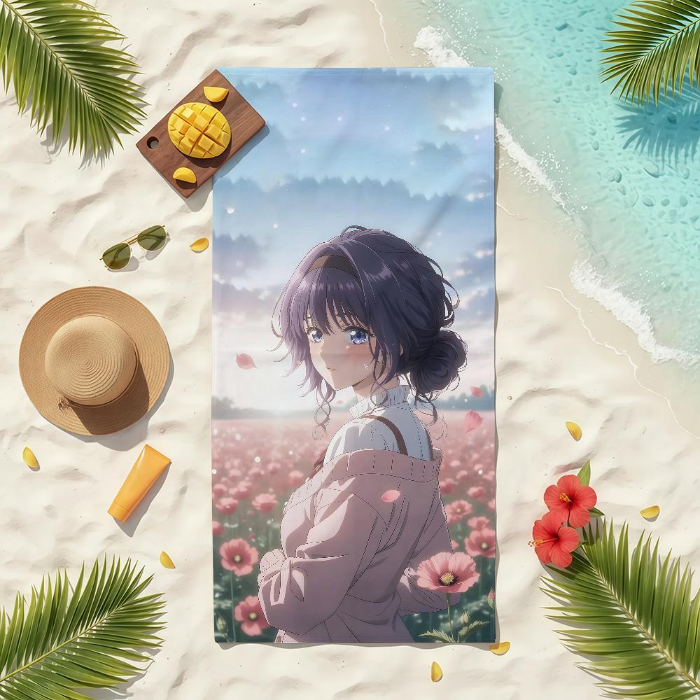 Anime K-Kaoruko W-Waguri Towel Soft Pool Gift For Travel Gym Shower Camping Quick Dry Sports Beach Towels