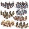 10Pcs Soldier Figurine with 10 Shooter Weapons Accessories Block Small Particle Building Toy Soldier Model Desktop Sand