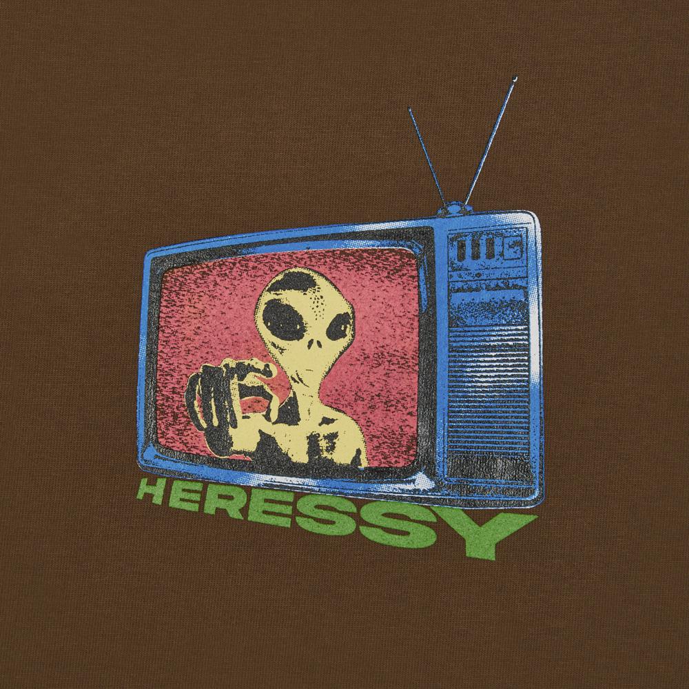 HERESSY Uzaylı TV Tişörtü Kahverengi