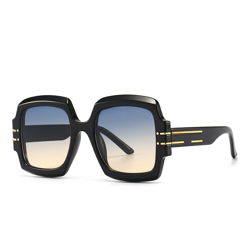 Cross-Mirror Export Latest Modern Retro Square Frame Sunglasses Ins Style Stt Photography Big-Name Sunglasses Lh004