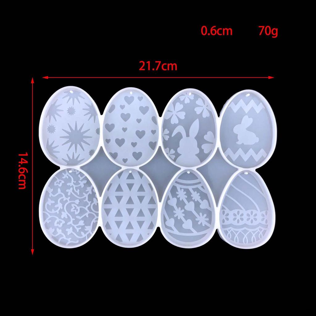Easter Egg Shape Silicone Key Pendant Model Resin Casting DIY Crafts Handcraft
