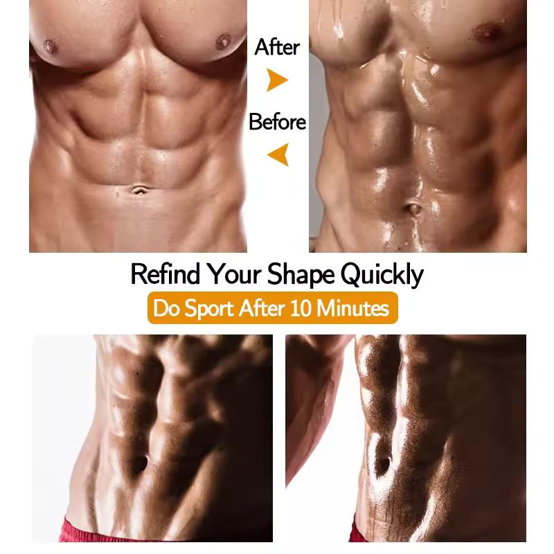 Men Sauna Sweat Vest Heat Trapping Compression Waist Trainer Shirt Gym Sauna Suit Workout Slimming Body Shaper Tummy Control Top
