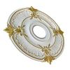 1pc PU Ceiling Medallion Decorative Ceiling Chandelier Medallion 33.5/45.5cm With Gold Accent Round Home Lighting Base