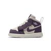 Air Jordan 1 Ammortizzazione Antiscivolo Mid top Scarpe da Basket Vintage Rosa Viola Neonato e Bambino AT4613-500