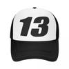 Number 13 Pattern Mesh Baseball Cap Trucker Hats Luxury Casual Cap Summer Sun Protection Caps for Men Women Fashion Denim Hat