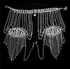 Fashionable Luxury Wedding Zircon Rhinestone Wavy Diamond-encrusted Shoulder Chain Wedding Dress Long Shoulder Strap Body Chain