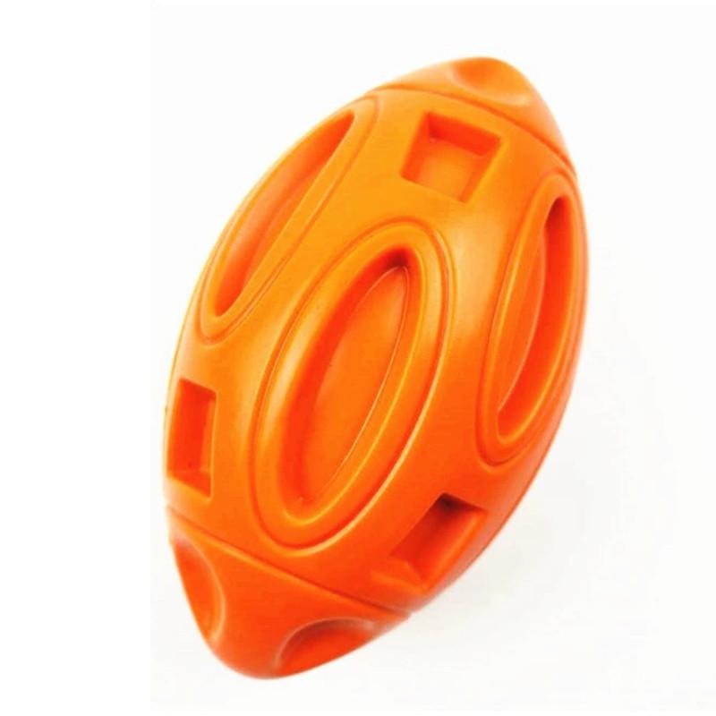 Rugby Ball Dog Squeaky Toy Pet Chew Balls For Medium Large Dogs Gift Durable