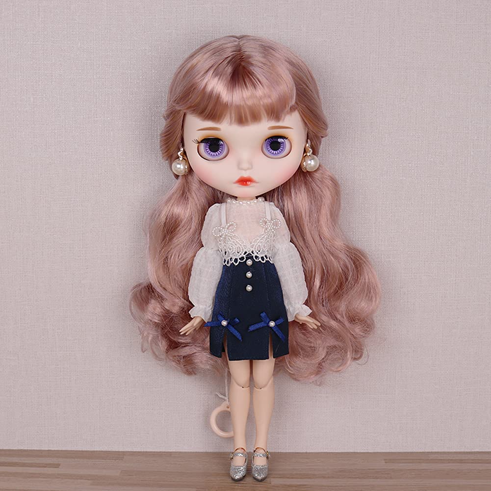 Rakulifey Blythe Clothes Neo Blythe Outfit Set and Compatible with Obitsu 24 Dolls (Jacket Dress) (3-Piece Set)