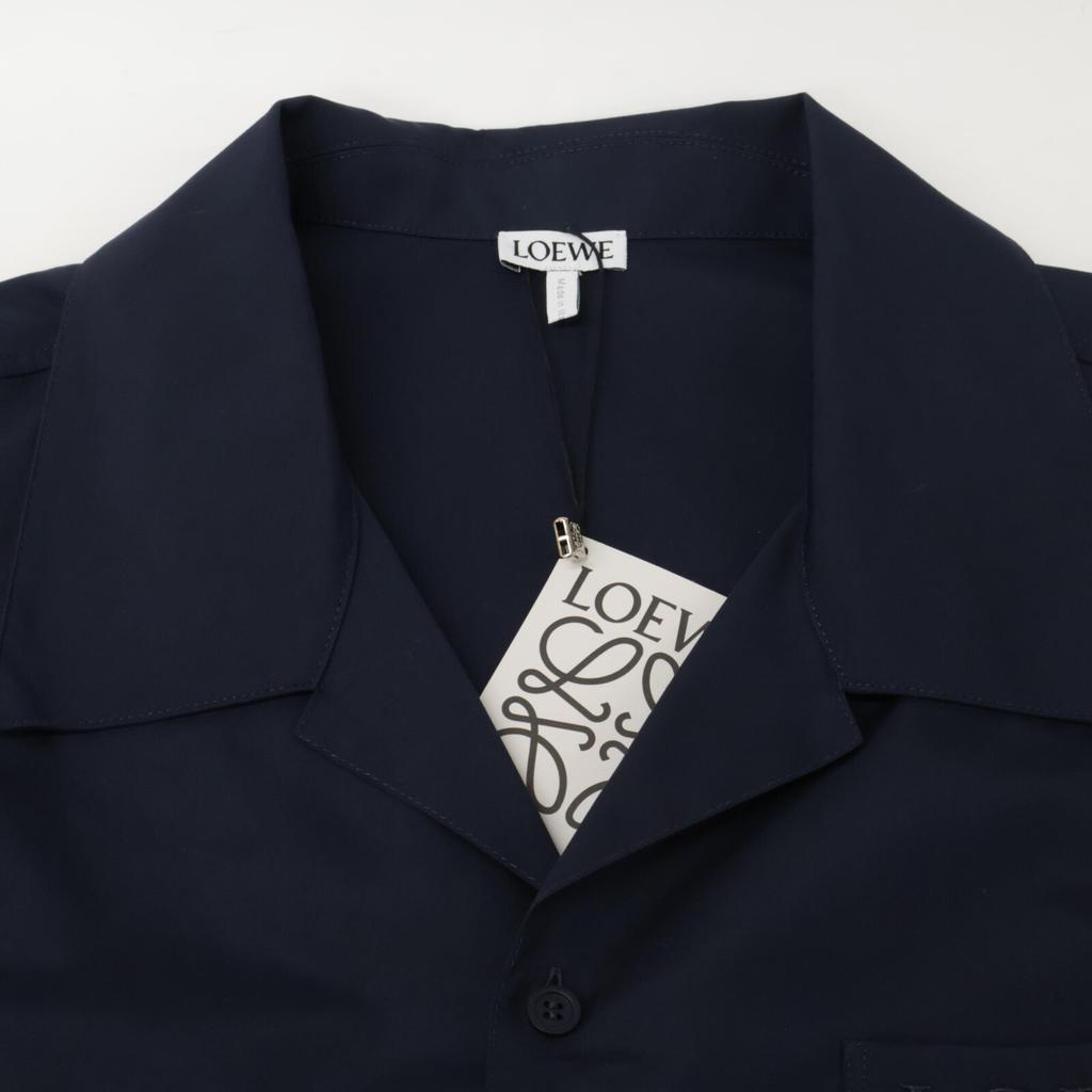 Loewe Navy/Blue H526Y05WEY Short Sleeve Shirt Tops 38 Black X blueUsed
