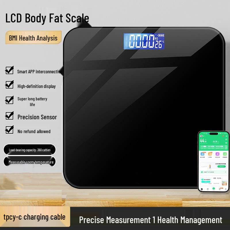 Compact Smart Body Fat Weighing Scale for Adults and Girls