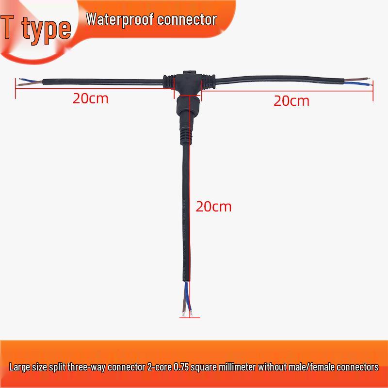 T-Type Waterproof Aviation Plug Connector: 2, 3, or 4-Core Quick Connect Extension, Male & Female, Customizable