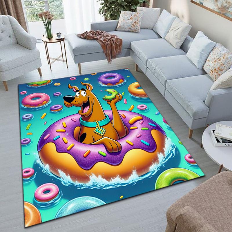 Halloween cartoon comedy adventure movie Scooby-Doo carpet is suitable for living room and bedroom doormats office balcony decorative carpet V3