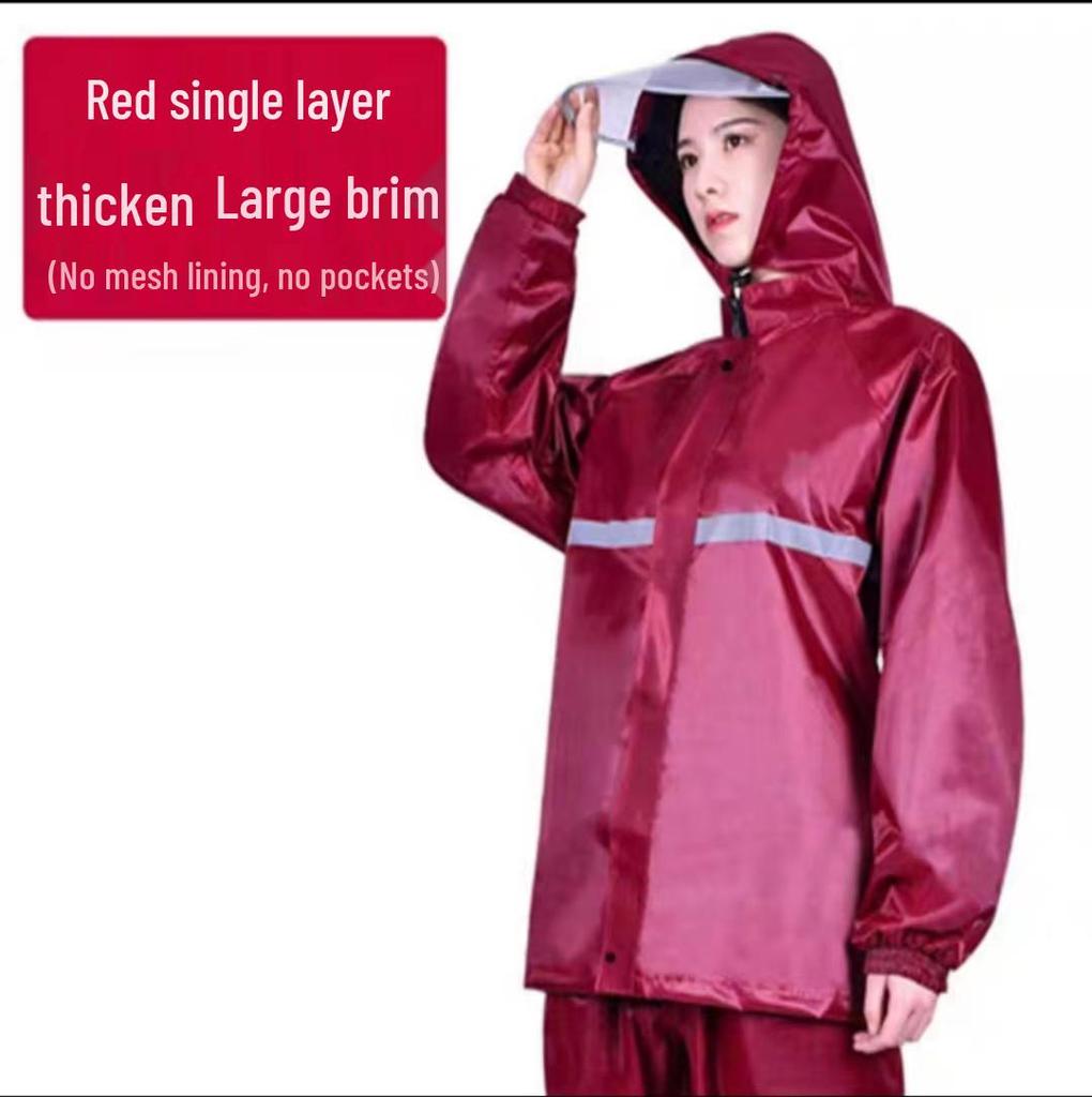 Heavy-Duty Full-Body Rainproof Raincoat & Pants Set for Construction, Riding, and Tea Picking
