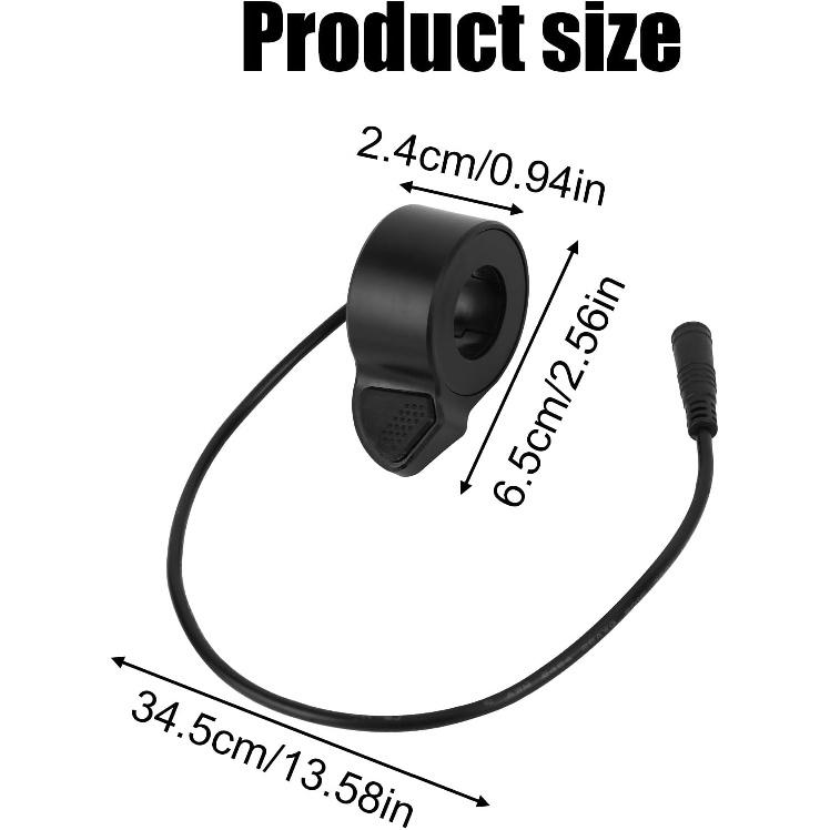 

Electric Thumb Throttle for Super 73 S2/S1/ZX/RX Adventure Series, 3-Pin Waterproof Plug Replacement Accelerator for 22-23mm Diameter E-Bikes &