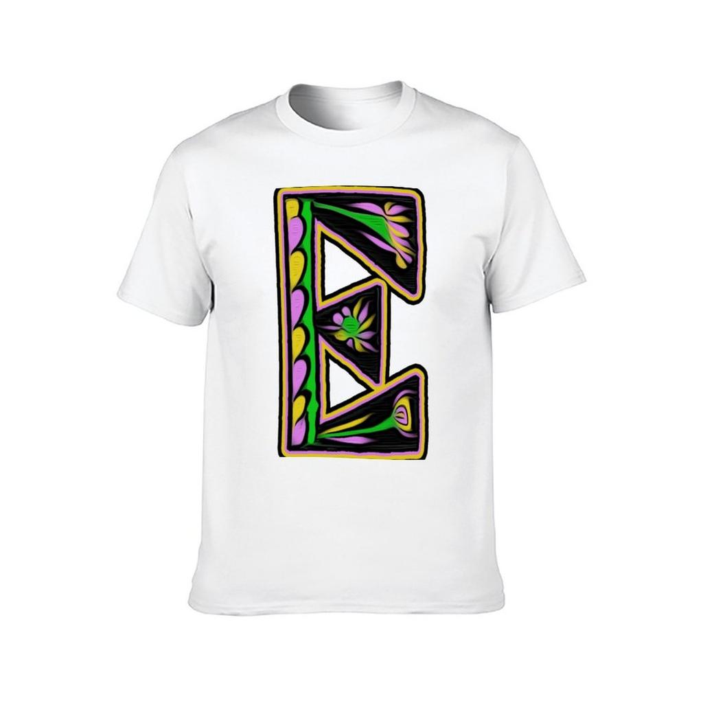 THE LETTER E 2018 40 DAY CHALLENGE HAND DRAWN GRAHIC ALPHABET TShirt t shirts for man cotton TShirt