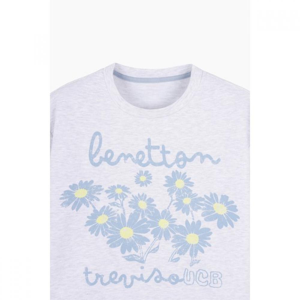 BeneTTon Flower PrinTing T shirT baTsf4611