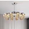 Luxury Chrome Crystal Chandelier Luster Led Ceiling Chandeliers for Villa Living Dining Room Bedroom Postmodern Home Decor