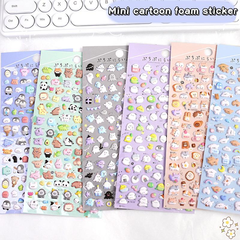3D Cute Animals Stickers Cartoon Scrapbook DIY Stickers 3D Korean Stickers Three-Dimensional Sticker Notebook Kawaii Decals