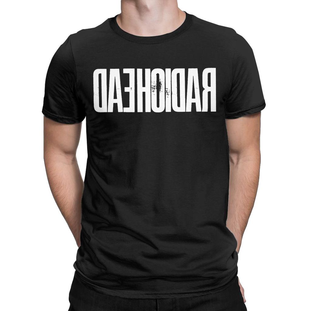 Męski T-shirt Radiohead Bawełniana Odzież Vintage Krótki Rękaw Okrągły Dekolt T-shirty Koszulka dla Dorosłych