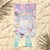 Cute Cartoon Kitten Printed Microfiber Beach Towel Quick Dry Soft Bath Towel For Kids Seaside Swimming