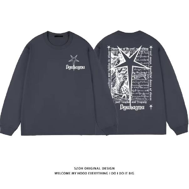 

Мужская толстовка с капюшоном весной и осенью, свободная и модная универсальная куртка с буквенным принтом, мужская толстовка с длинными рукавами, повседневный топ 3XL темно-серого