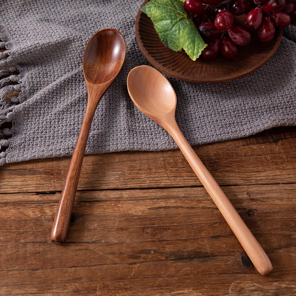 1 cuchara de madera para vajilla, utensilio de cocina, cuchara para sopa, utensilio de cocina para catering, cuchara para sopa de café