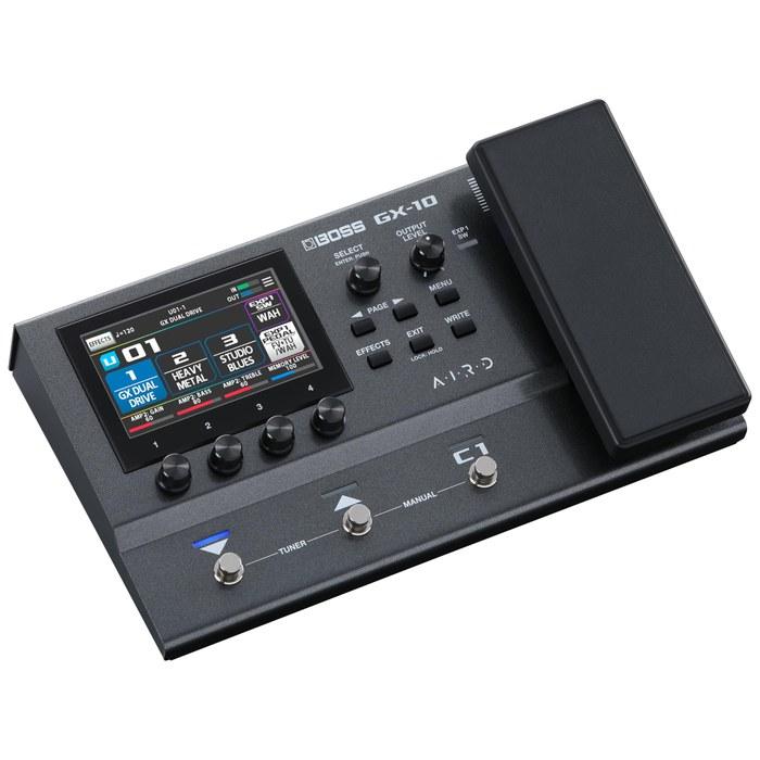 BOSS GX-10 Compact Guitar & Bass Effects Processor - GX-100 Sound Engine, Color Touchscreen, 32A Type, 170 BOSS Multimode Effects, Foot