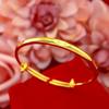Gold-Plated Starry Dragon & Phoenix Push-Pull Women's Bangle - Non-Fading, High-End Jewelry
