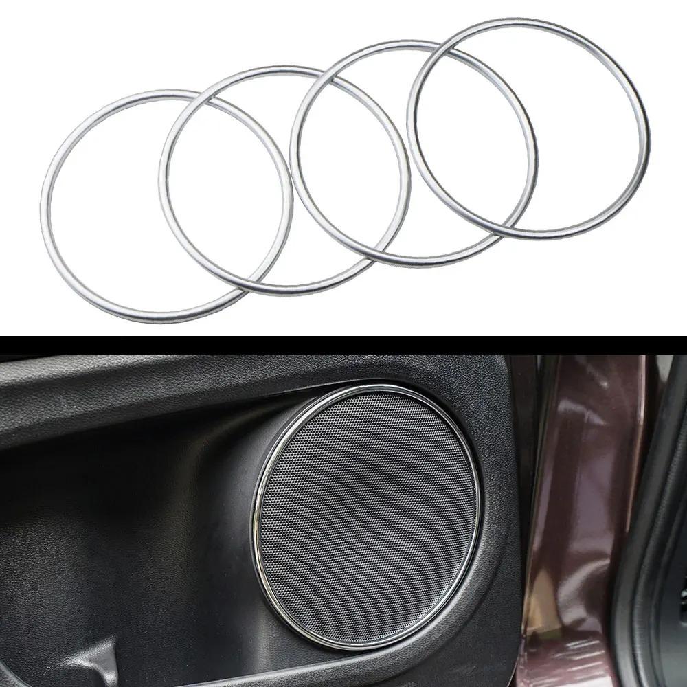 

Car Door Stereo Speaker Cover for Honda HRV HR-V Vezel 2016 - 2025 Loudspeaker Ring 4Pcs Circle Sticker Accessories срібний