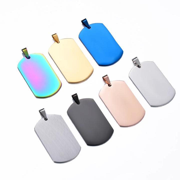 Stainless Steel Pet Metal Id Tag Anti-Loss Dog Name Plate Engraved Tag