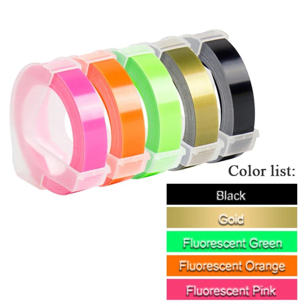 

Машина для виготовлення етикеток Red MoTex E101. Міні-принтер, сумісний із dymo 3D-тисненням Стрічка. Машинка для виготовлення етикеток. 5 mixed color tape