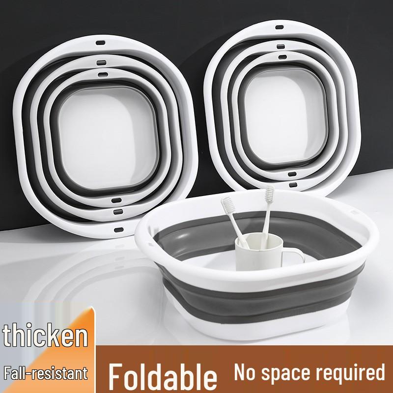 Foldable Washbasin: Portable Dormitory/Travel Laundry & Face Basin - Available In Large, Medium, Small Sizes