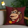 Super Cute Style M-Marios Pillow Case Anti-Dustmite Pillowcase Invisible Zipper Silky Short Plush Sofa Cushion Cover